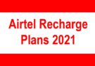 airtel recharge plans 2021